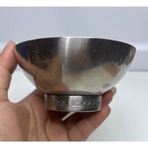 Vintage Bowl Dish Footed Candy Dish Decorative Gense Stainless Steel Sweden